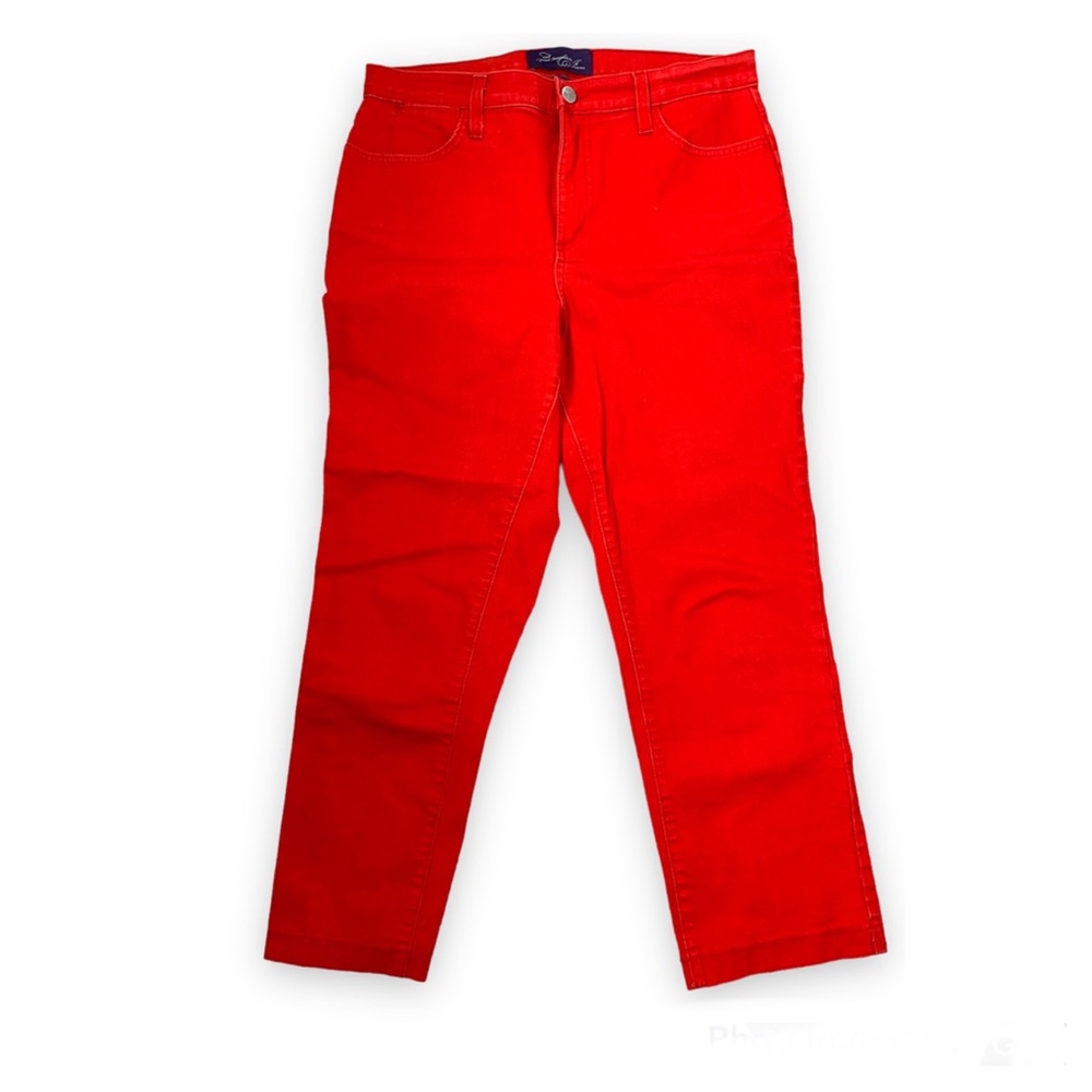 NYDJ Red Denim Cropped Jeans Size 8